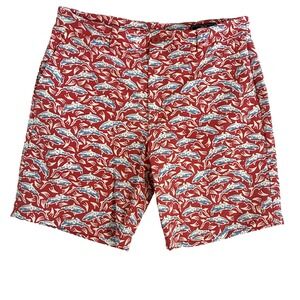 Vineyard Vines Performance Breaker Shorts Mens Size 34 Preppy Golf Shark AOP